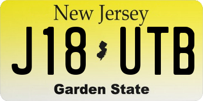NJ license plate J18UTB
