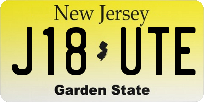NJ license plate J18UTE