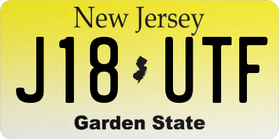 NJ license plate J18UTF