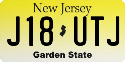 NJ license plate J18UTJ