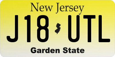 NJ license plate J18UTL