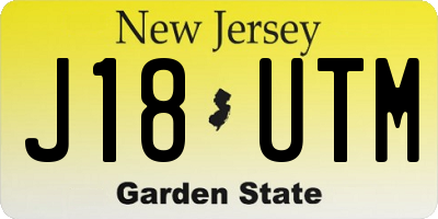 NJ license plate J18UTM