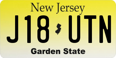 NJ license plate J18UTN
