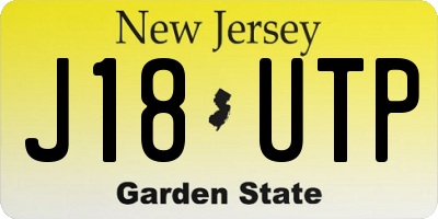 NJ license plate J18UTP