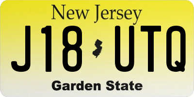 NJ license plate J18UTQ