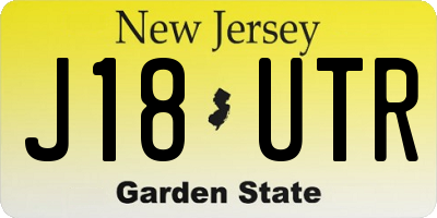 NJ license plate J18UTR