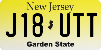 NJ license plate J18UTT