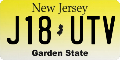 NJ license plate J18UTV