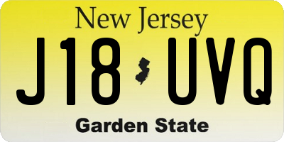 NJ license plate J18UVQ