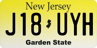 NJ license plate J18UYH