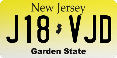 NJ license plate J18VJD