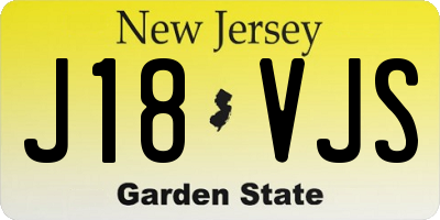 NJ license plate J18VJS