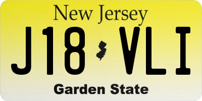 NJ license plate J18VLI
