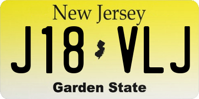 NJ license plate J18VLJ