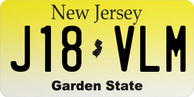 NJ license plate J18VLM