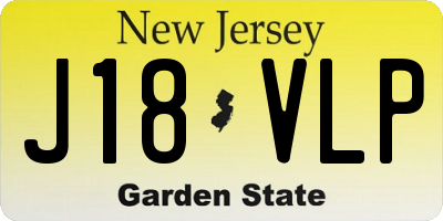 NJ license plate J18VLP