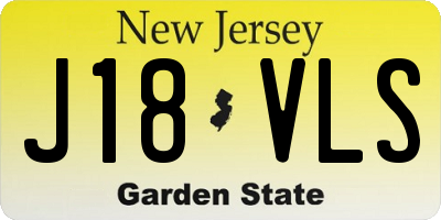 NJ license plate J18VLS