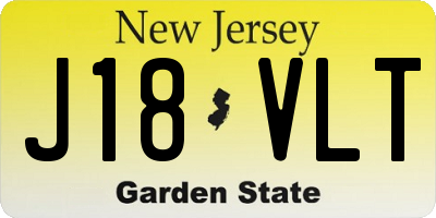 NJ license plate J18VLT