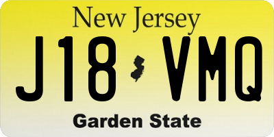 NJ license plate J18VMQ