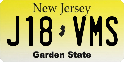 NJ license plate J18VMS