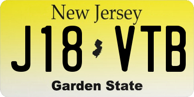 NJ license plate J18VTB