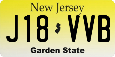 NJ license plate J18VVB