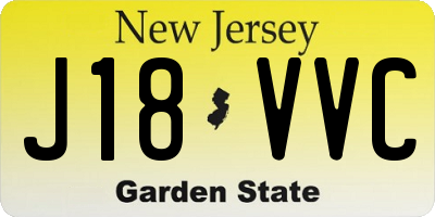 NJ license plate J18VVC