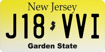 NJ license plate J18VVI