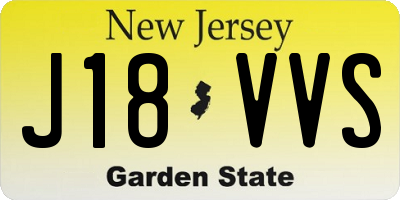 NJ license plate J18VVS