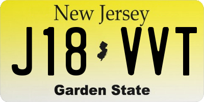 NJ license plate J18VVT