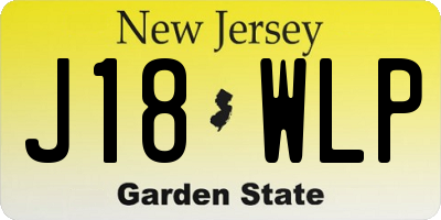 NJ license plate J18WLP
