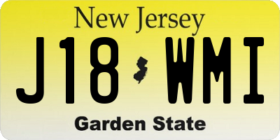 NJ license plate J18WMI