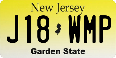 NJ license plate J18WMP