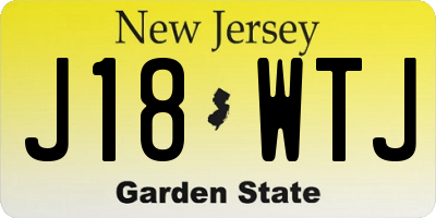 NJ license plate J18WTJ