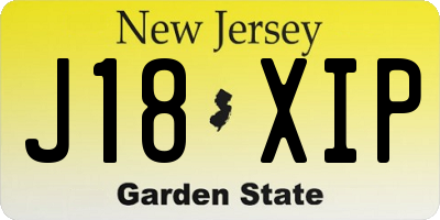 NJ license plate J18XIP