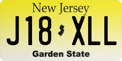 NJ license plate J18XLL