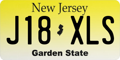 NJ license plate J18XLS