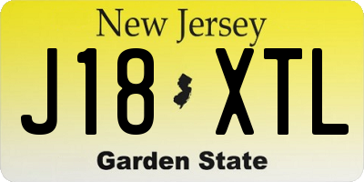 NJ license plate J18XTL