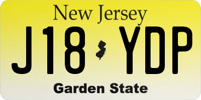 NJ license plate J18YDP