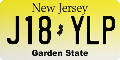 NJ license plate J18YLP