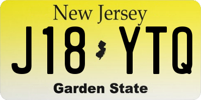 NJ license plate J18YTQ