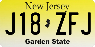 NJ license plate J18ZFJ