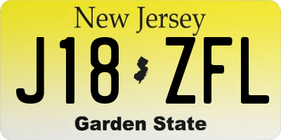 NJ license plate J18ZFL