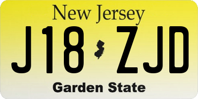 NJ license plate J18ZJD