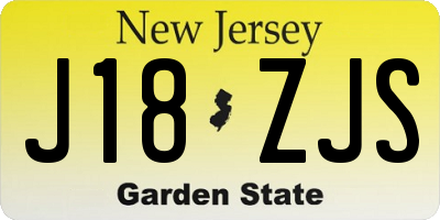 NJ license plate J18ZJS