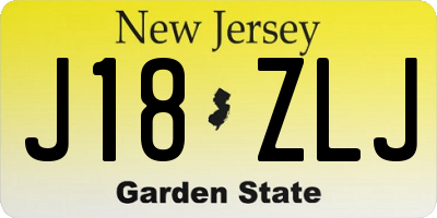 NJ license plate J18ZLJ