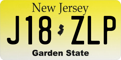 NJ license plate J18ZLP