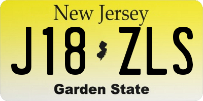 NJ license plate J18ZLS