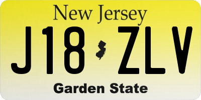 NJ license plate J18ZLV