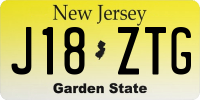 NJ license plate J18ZTG